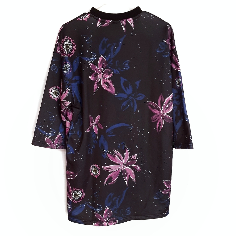 PUMA Archive Floral Logo Print Mini Shirt Dress Size Medium - Picture 2 of 6